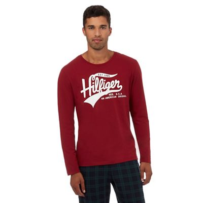 Tommy Hilfiger Red long sleeve 'Hilfiger' shirt